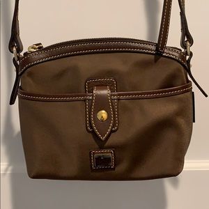 Brown canvas Dooney & Bourke bag